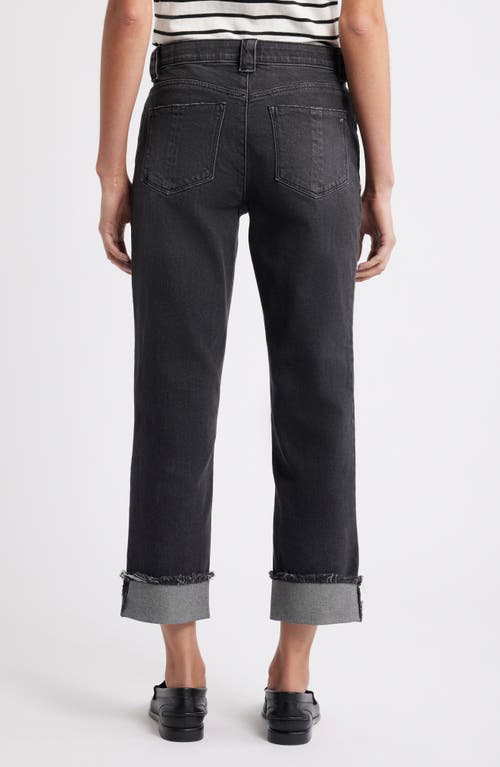 Wit & Wisdom High Waist Fray Hem Jeans In Gray