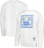 Mitchell & Ness Men's Mitchell & Ness x Bud Light White Los Angeles Chargers The Crest Pullover Sweatshirt