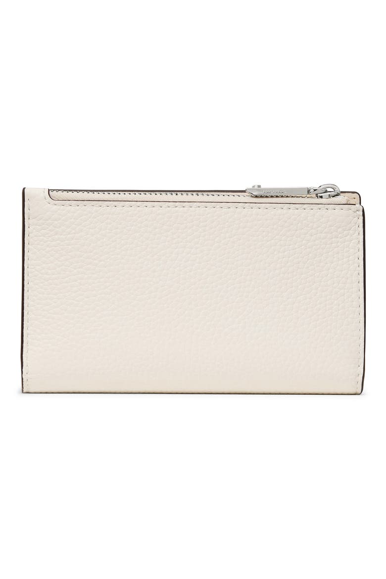 Devin Pebbled Leather Zip Pouch, Alternate, color, CASHEW MILK