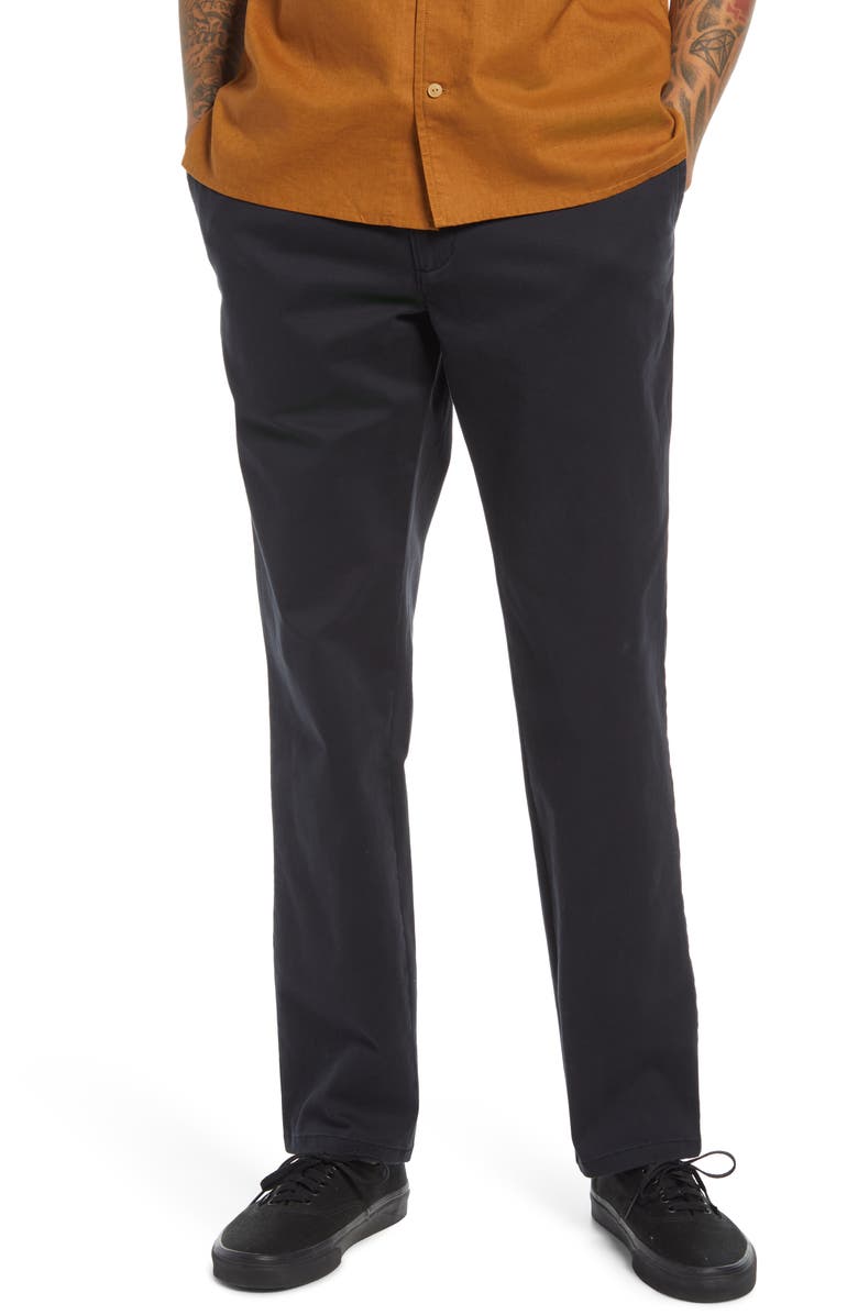 Treasure & Bond Elastic Waist Flat Front Chinos, Main, color,