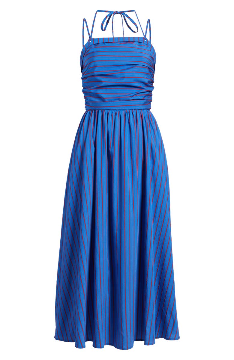 FRNCH Laeila Fit & Flare Halter Dress, Alternate, color, Bleu Electrique