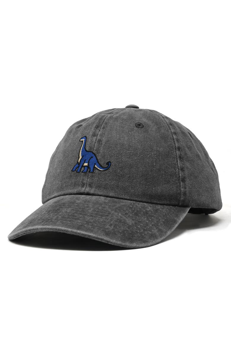 Dalix Brachiosaurus Dad Cap, Alternate, color, Washed Black