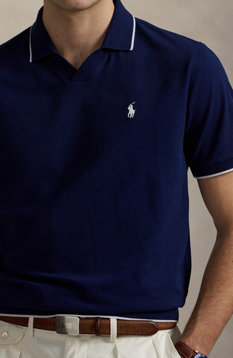 Polo Ralph Lauren Jacquard Mesh Polo, Alternate, color, Navy