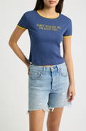 Daydreamer Don't Follow Me Graphic Ringer T-Shirt
