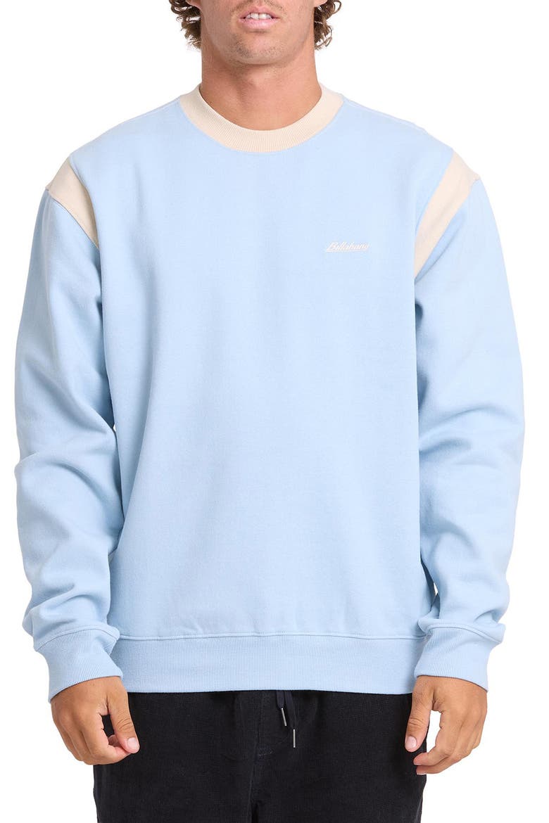 Highway Garage Fleece Crewneck Sweatshirt, Main, color, BLUE SMOKE