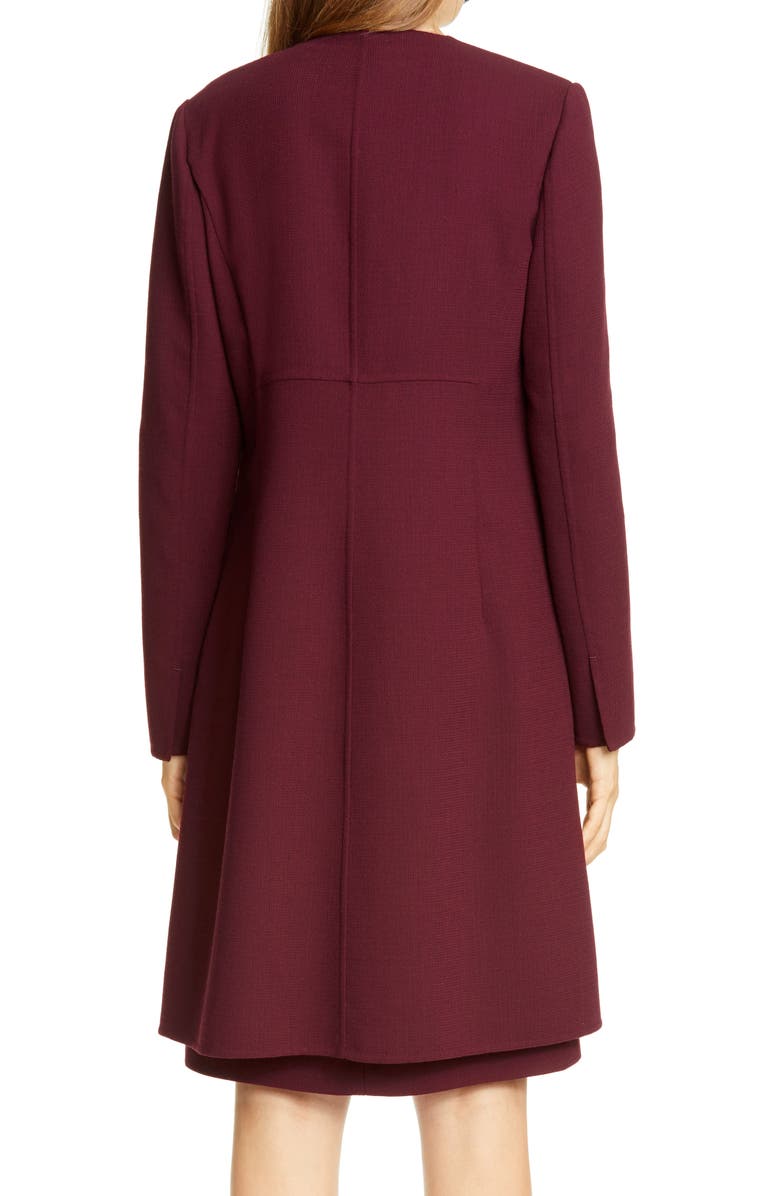 Lafayette 148 New York Russo Longline Wool Coat, Alternate, color, 