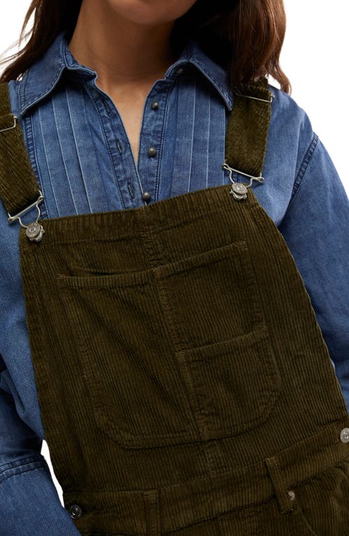 FREE PEOPLE FREE PEOPLE GOOD LUCK BARREL LEG CORDUROY OVERALLS 