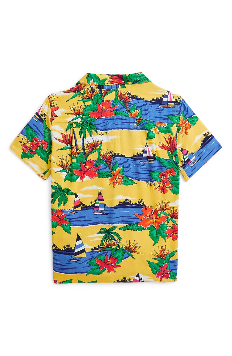 Polo Ralph Lauren Kids' Print Andy Camp Shirt, Alternate, color, Multi