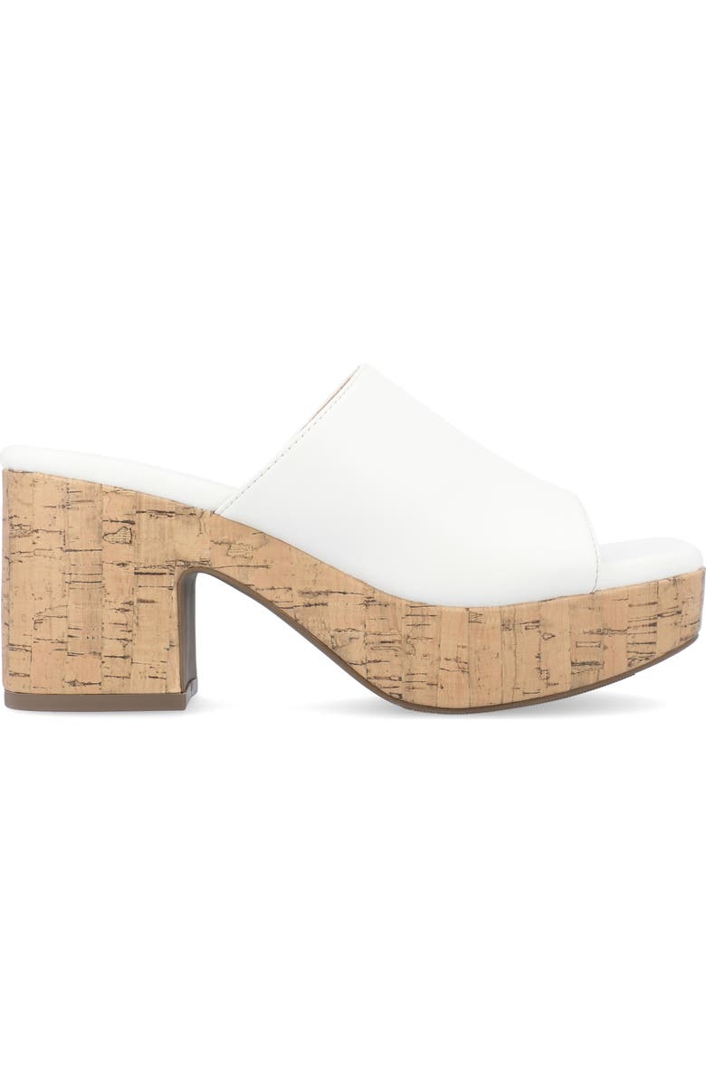 Journee Collection Astter Platform Sandal, Alternate, color, White