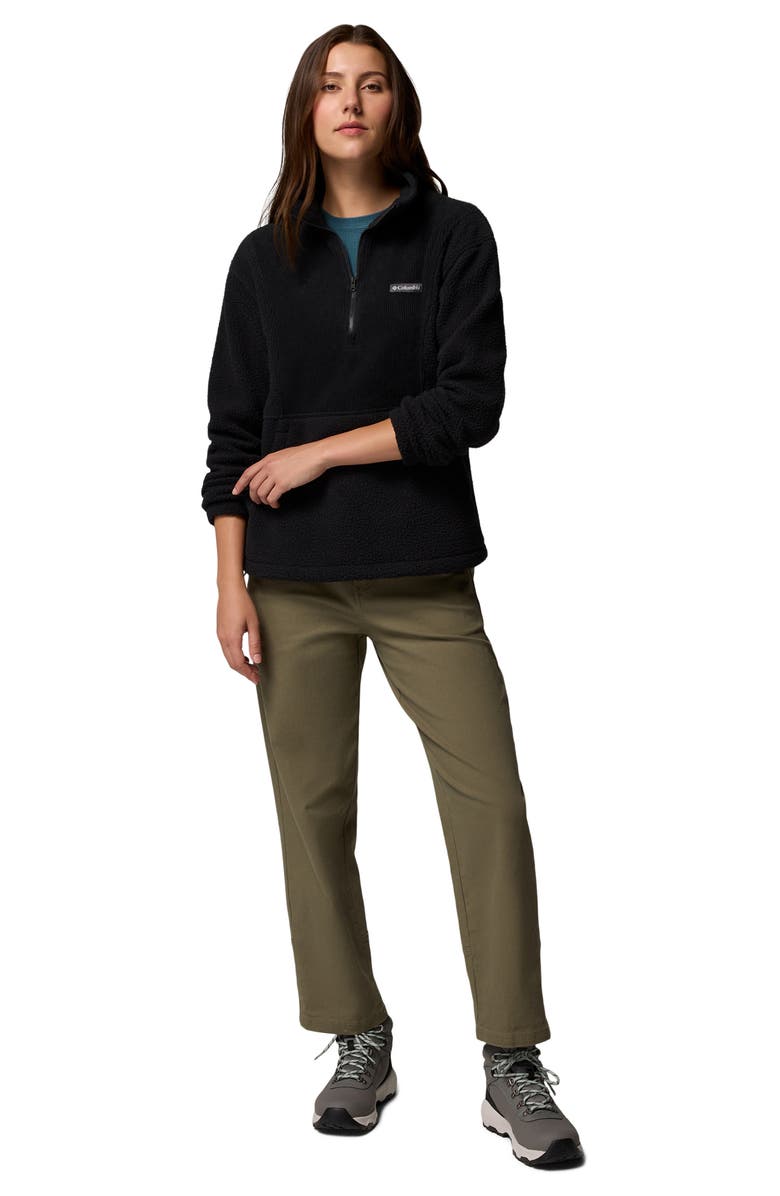 Columbia Maple Garden Half Zip Fleece Jacket, Alternate, color, Black
