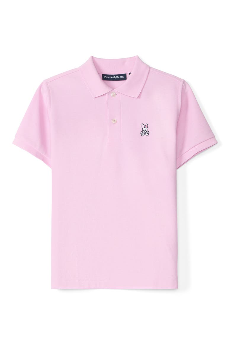 Kids' Classic Piqué Knit Polo, Main, color, PEONY PINK