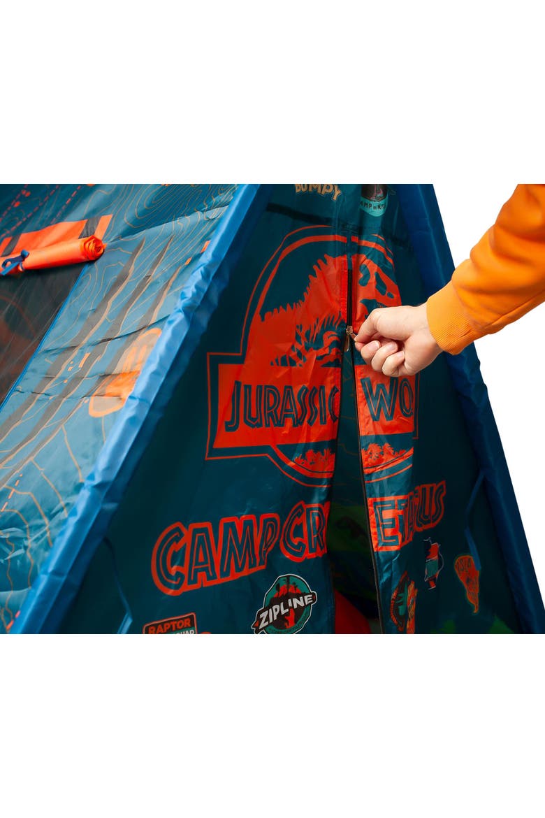 Camp Cretaceous Indoor Teepee Tent Canopy, Alternate, color, Blue