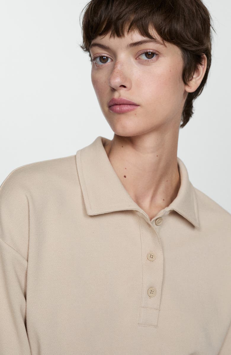 MANGO Piqué Polo Sweatshirt, Alternate, color,