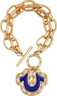True Religion Toggle Bracelet with Horseshoe Charm