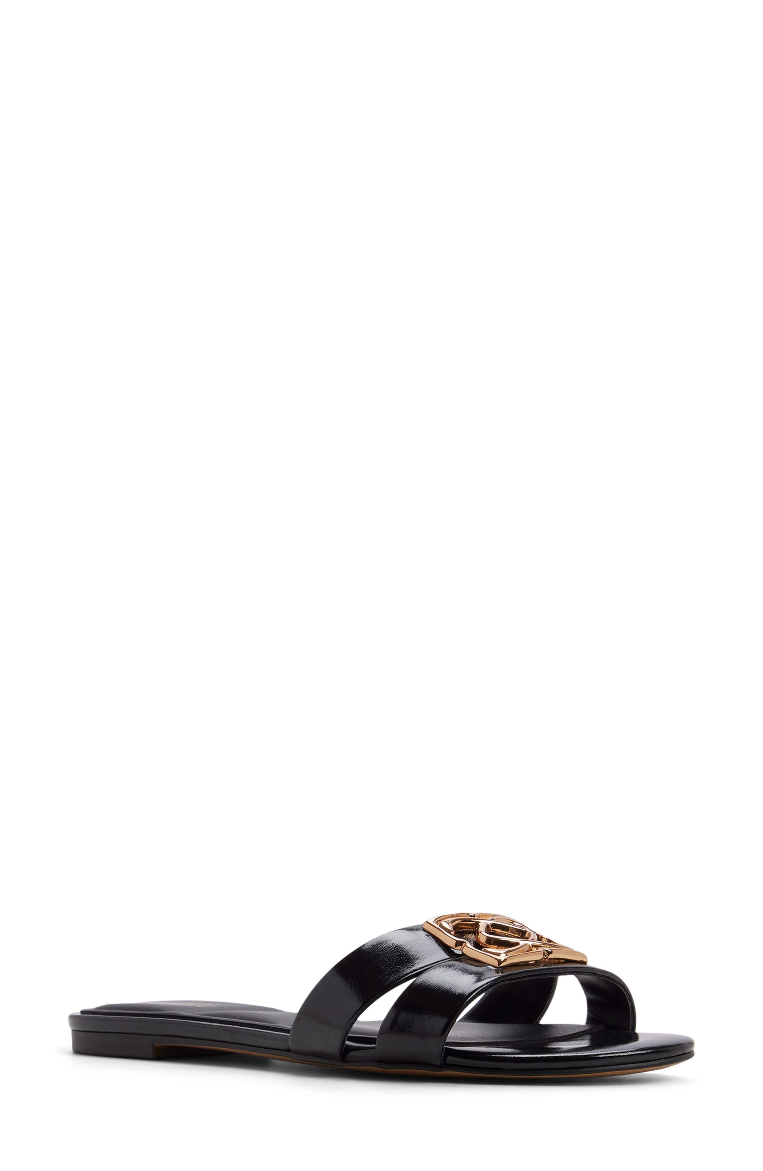 ALDO Sunray Slide Sandal, Main, color, Black