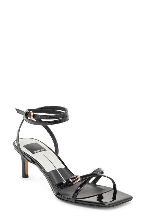 Dolce Vita Bamby Ankle Strap Sandal In Midnight Patent Leather