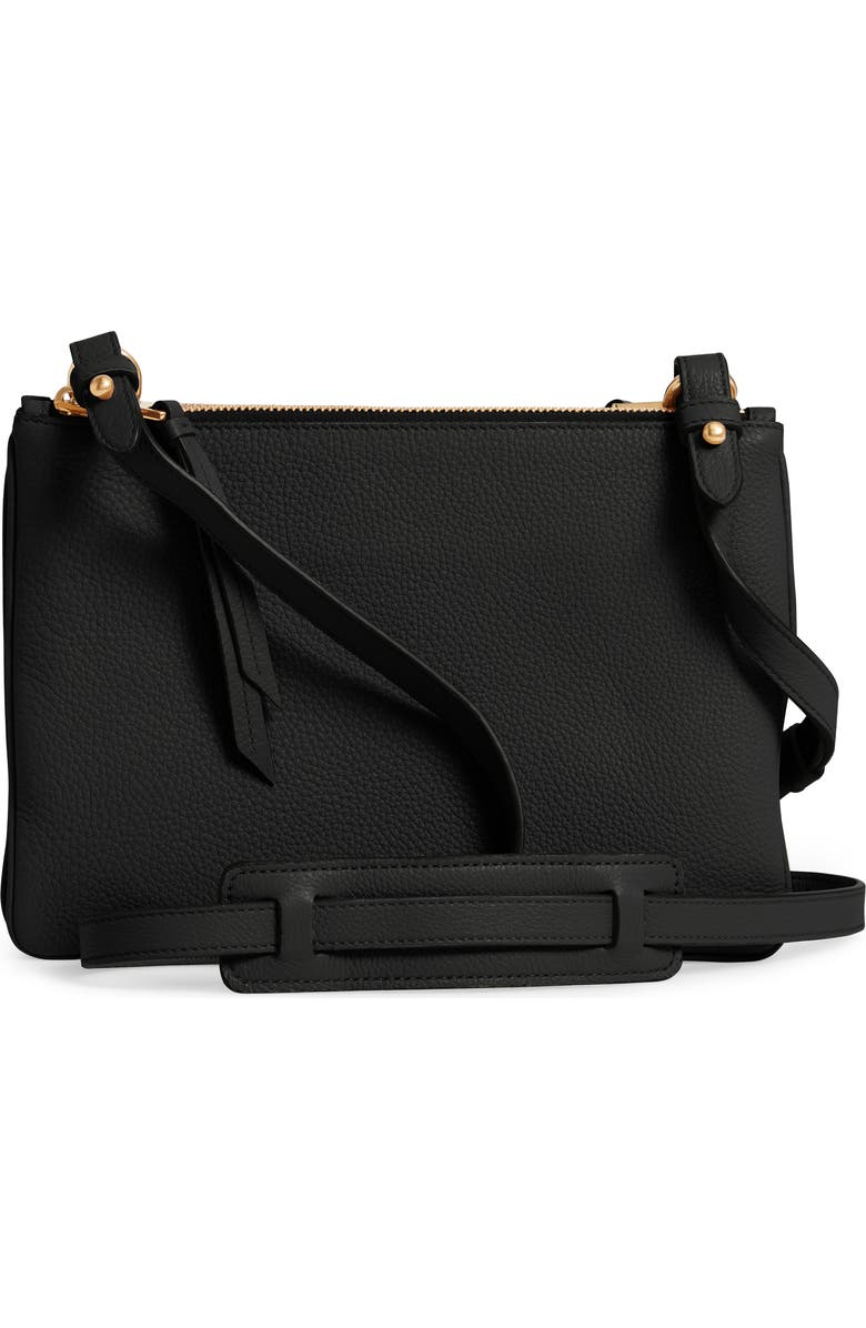 Prada Daino Double Compartment Leather Crossbody Bag, Alternate, color,