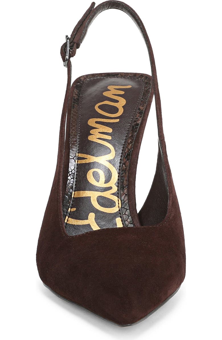 Sam Edelman Odette Pointed Toe Slingback Pump, Alternate, color, Cafe Noir