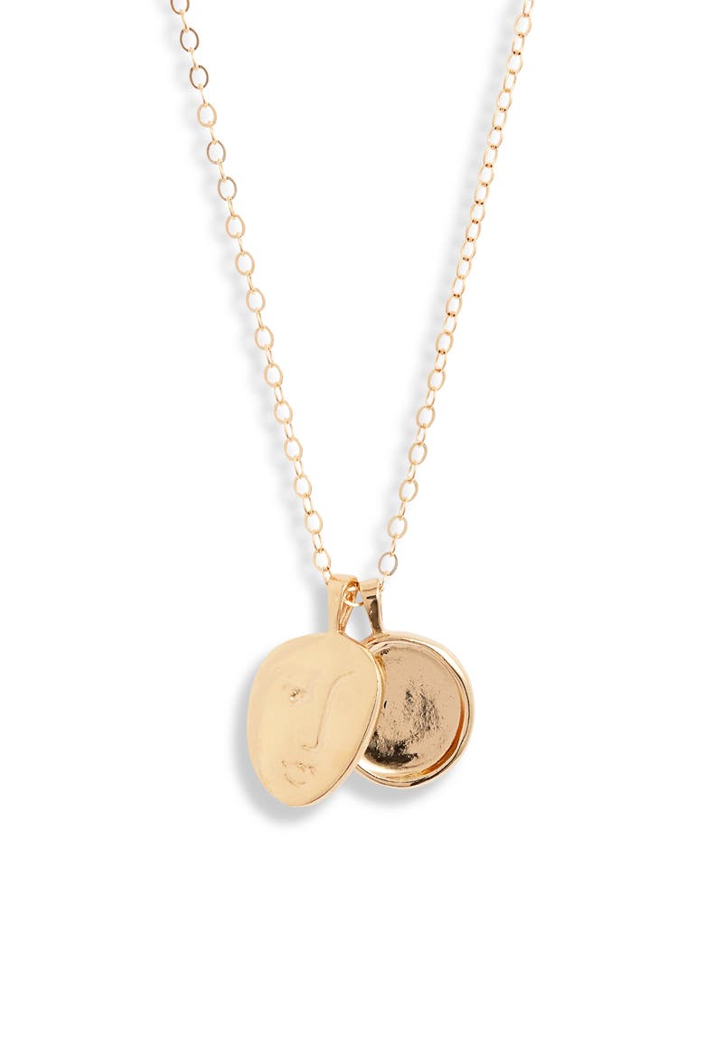 Marguerite Necklace, Main, color, GOLD