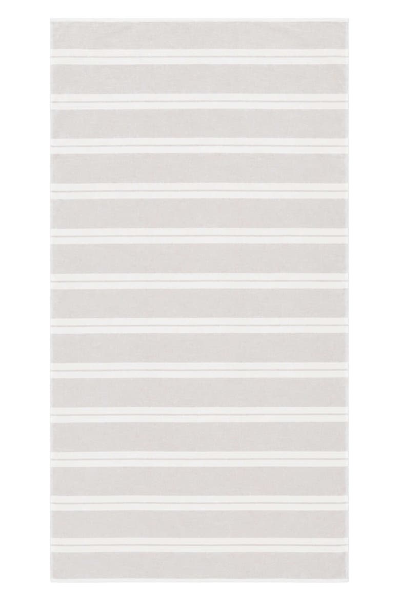 Haven Stripe Organic Cotton Terry-Lined Turkish Bath Towel, Main, color, Beige