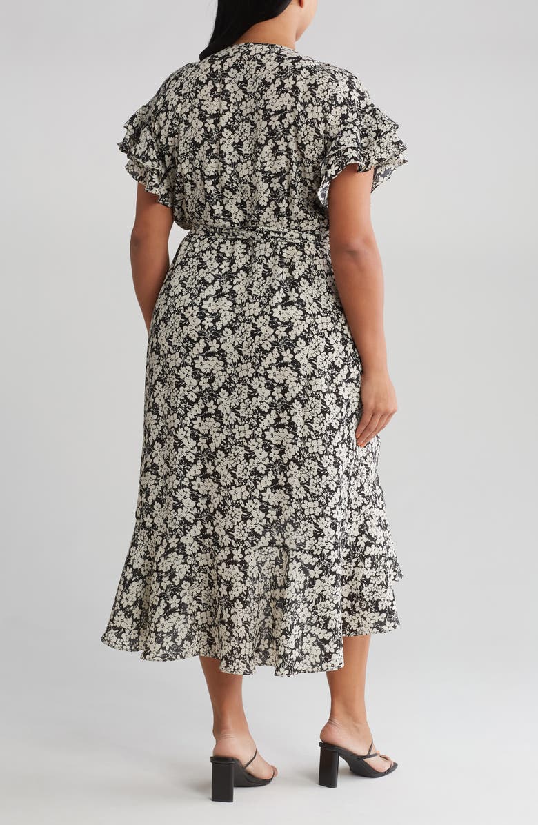 MAX STUDIO High/Low Wrap Dress, Alternate, color, 