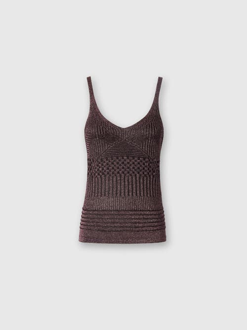 MISSONI MISSONI LAMÉ MULTI-PROCESSING VISCOSE TANK TOP 