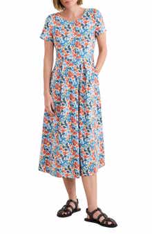 Seasalt Cornwall Veronica Print Stretch Organic Cotton Midi Dress
