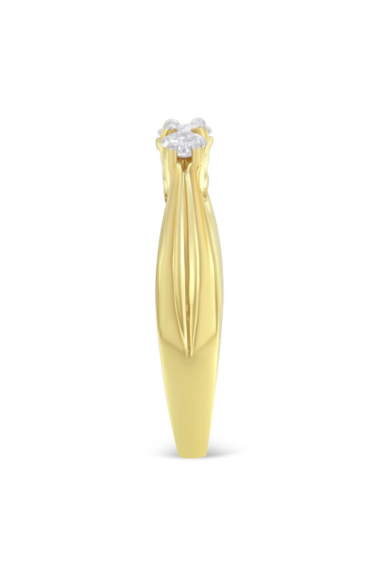 10K Yellow Gold Three-stone 1/2 Cttw Diamond Ring, Alternate, color, Yellow Gold