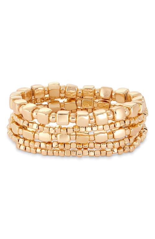 Nordstrom Set Of 5 Beaded Stretch Bracelets