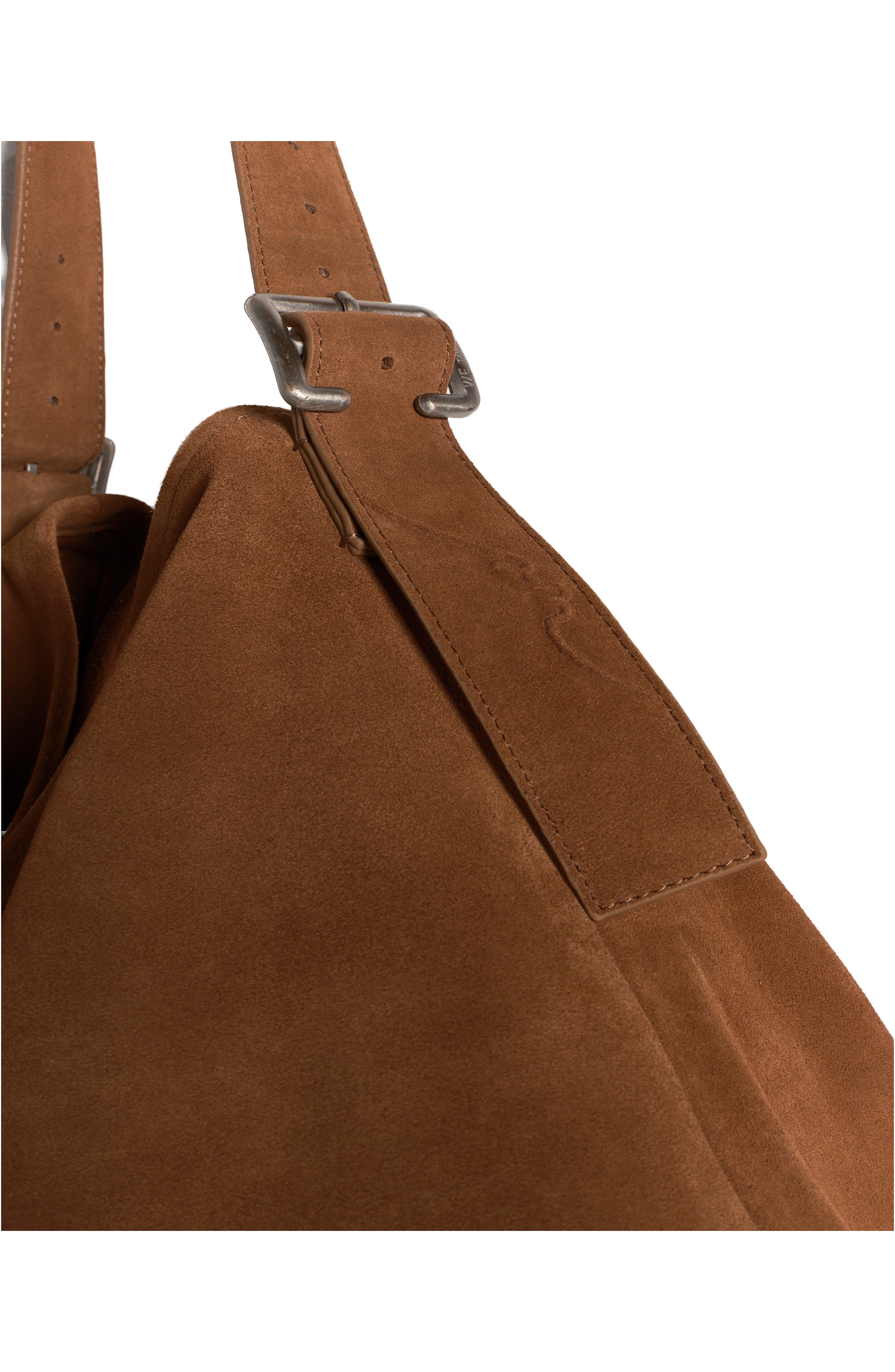 Free People WTF Honor Suede Hobo Bag, Alternate, color, Saddle