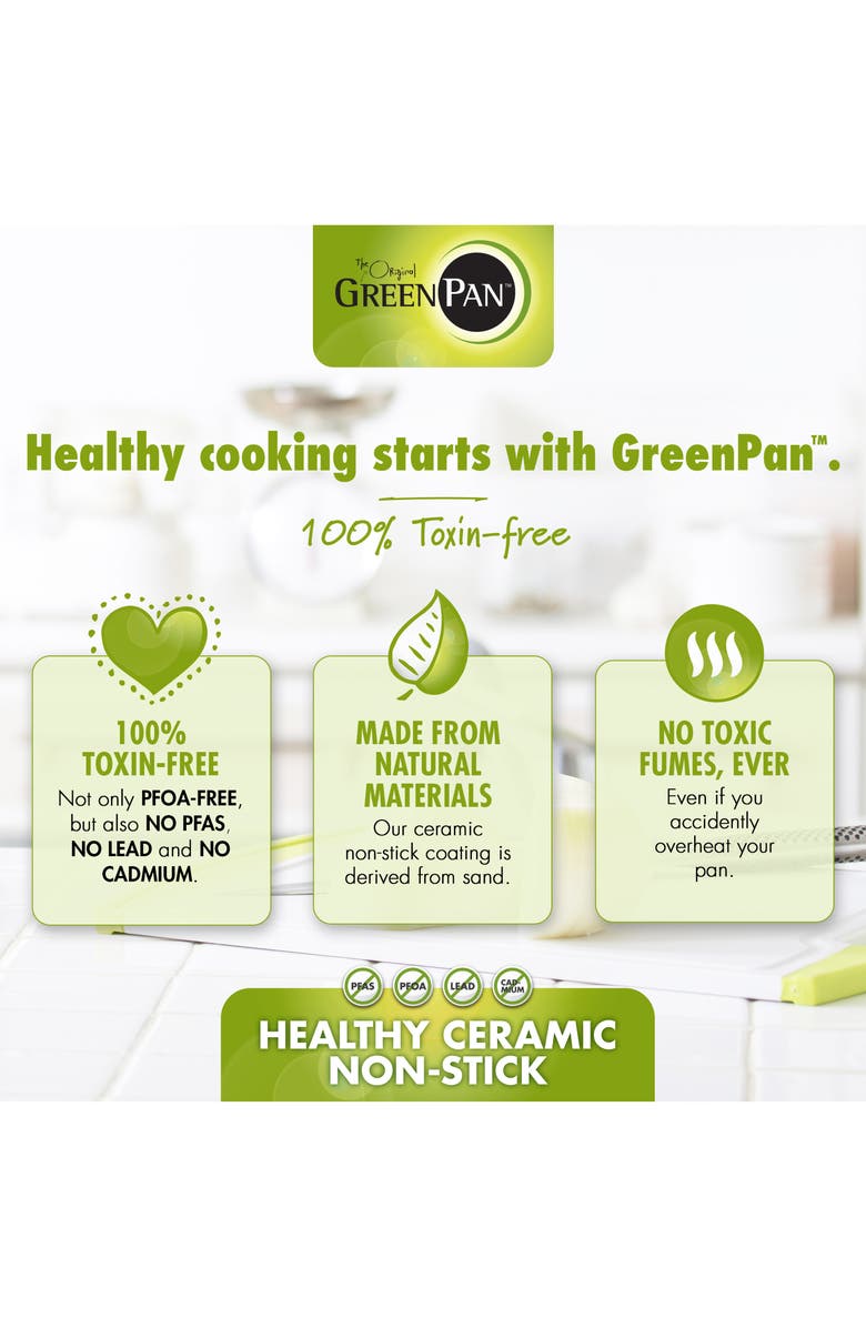 GreenPan Paris 8-Inch & 10-Inch Anodized Aluminum Ceramic Nonstick Frying Pan Set, Alternate, color, Grey