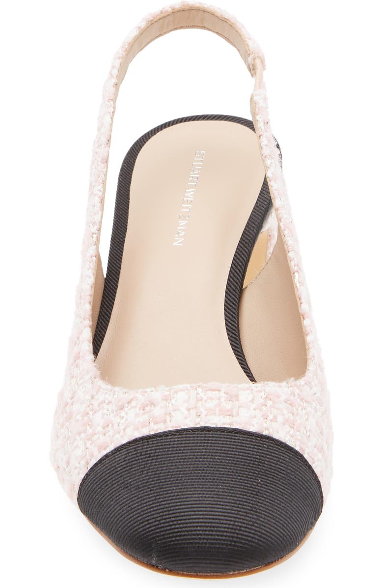 Stuart Weitzman Milla 55 Slingback Pump, Alternate, color, Rosewater/Black