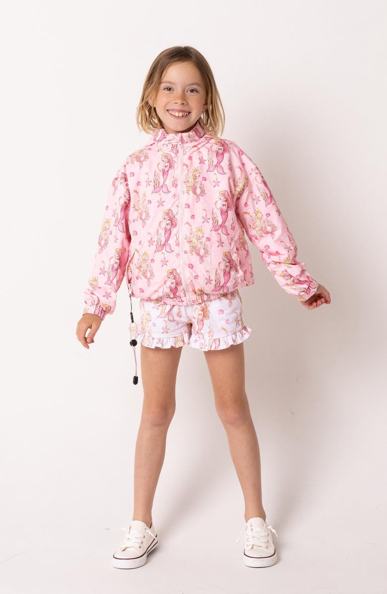 CALONIE Kids' Max Rain Water Repellent Reversible Windbreaker, Alternate, color, Pink