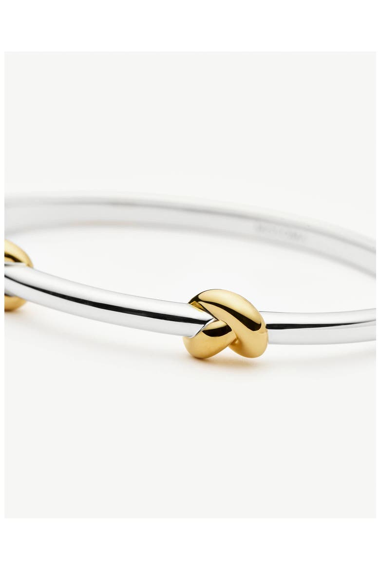 x Lucy Williams Knot Hinge Bangle, Alternate, color, GOLD PLATED / SILVER PLATED