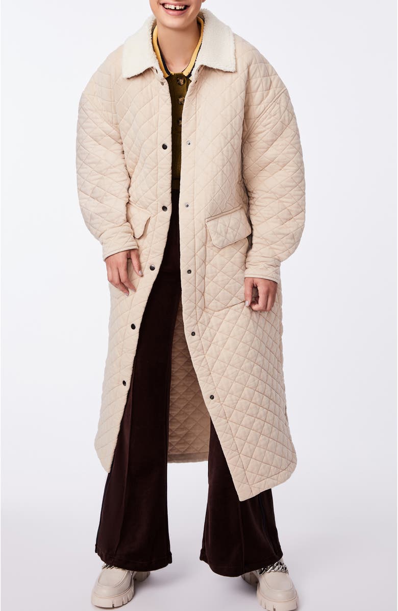 BERNIE Country Charm Quilted Longline Cotton Jacket, Alternate, color,