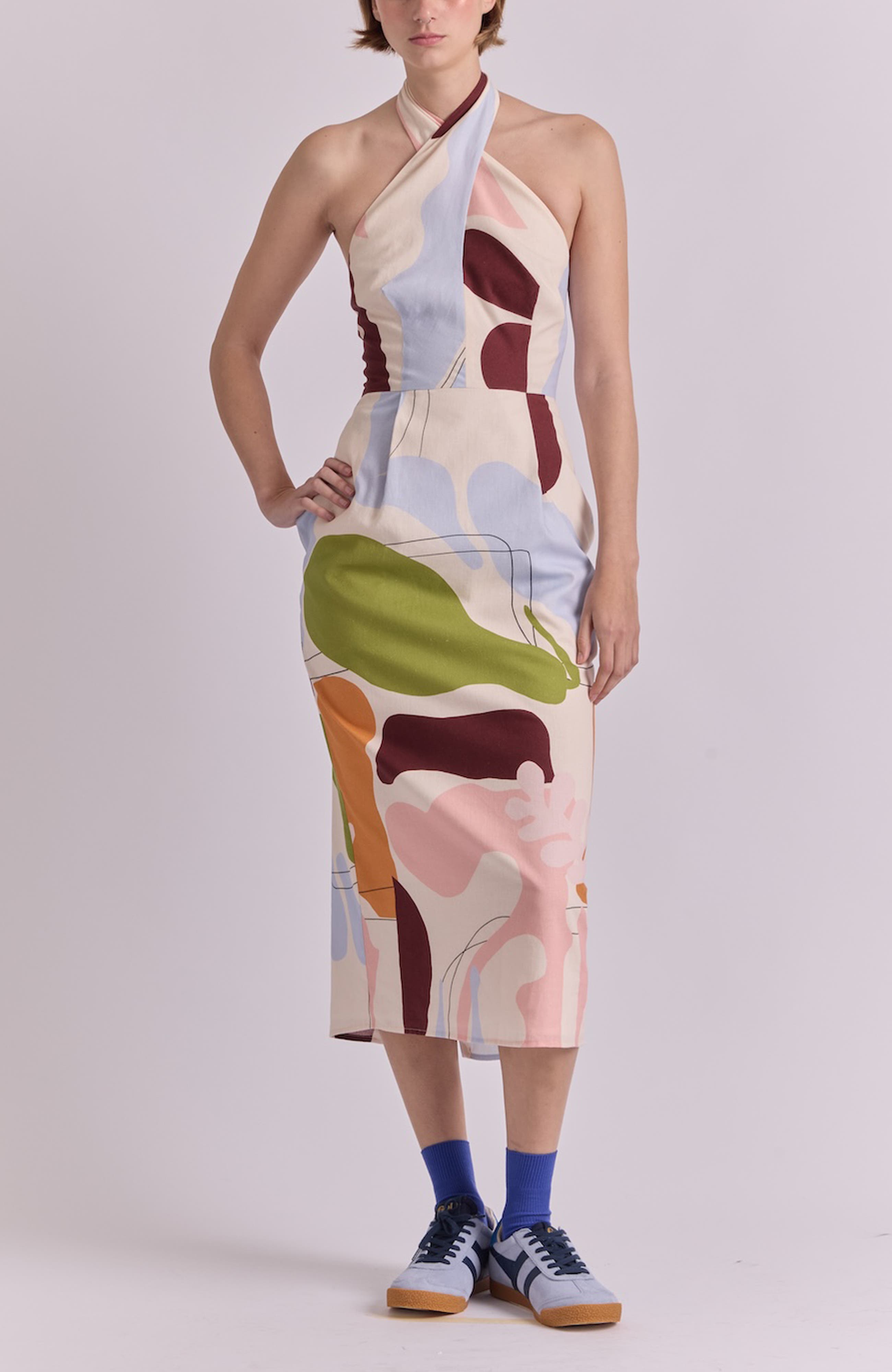 selected Hojas White Print