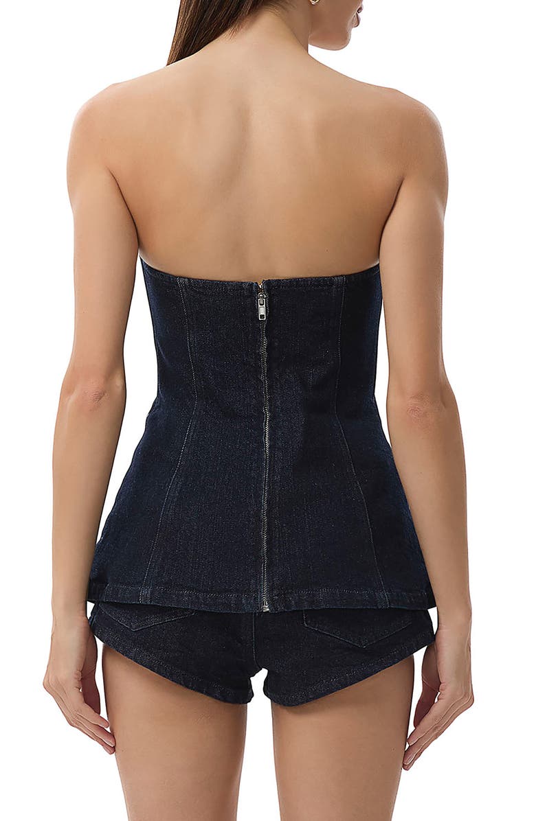 AFRM Janie Strapless Denim Top, Alternate, color, Midnight Rinse Wash