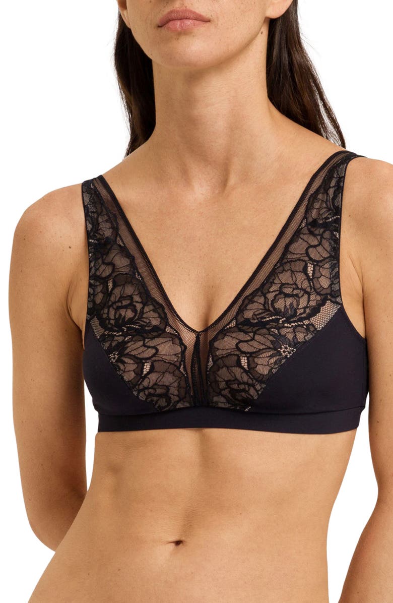 Hanro Selma Lace Trim Soft Cup Bra, Main, color, 