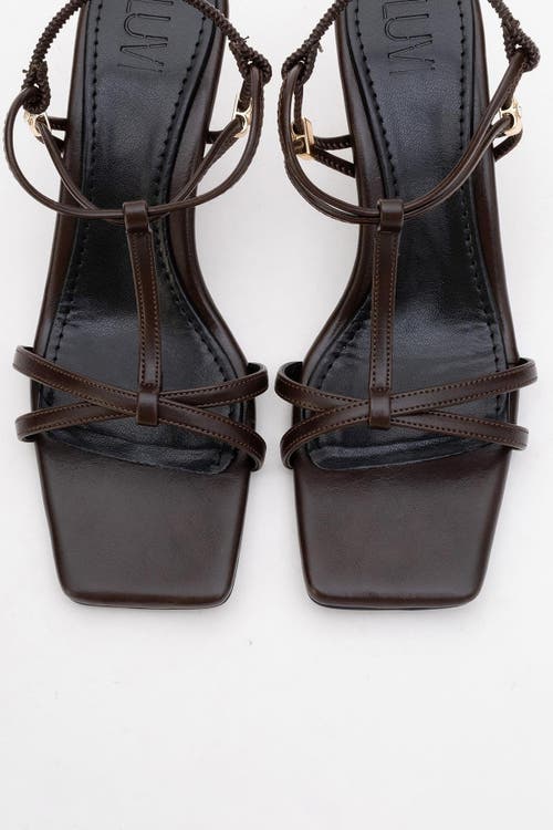 Prologue Shoes Gibson Stiletto Sandal In Brown