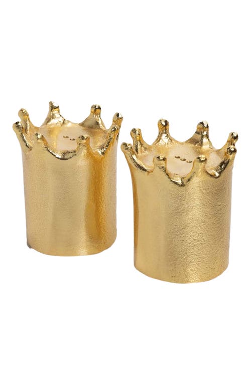 Lunares Crown Salt & Pepper Set In Gold