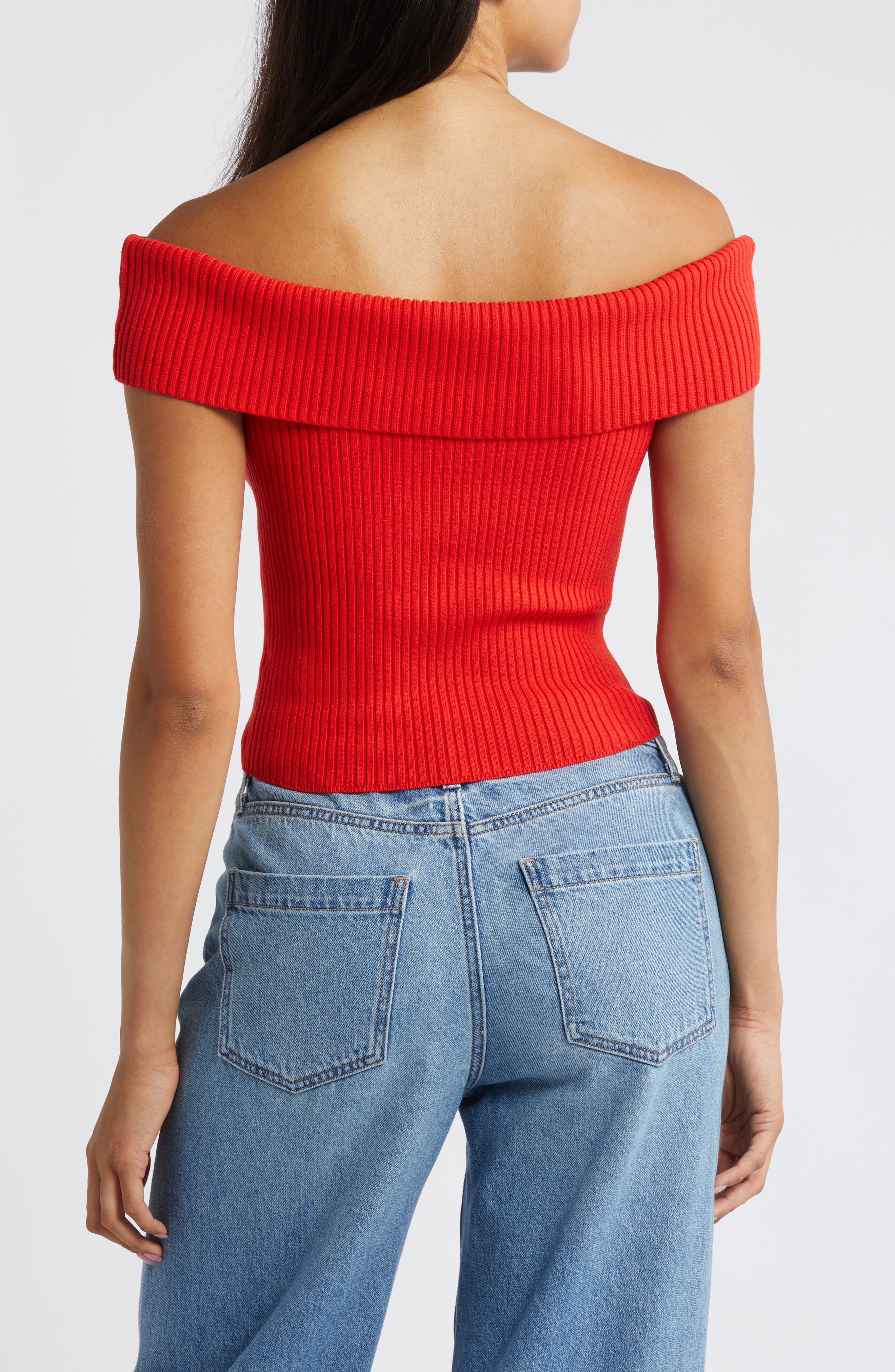 Ainsley Cutout Off the Shoulder Sweater - image 4