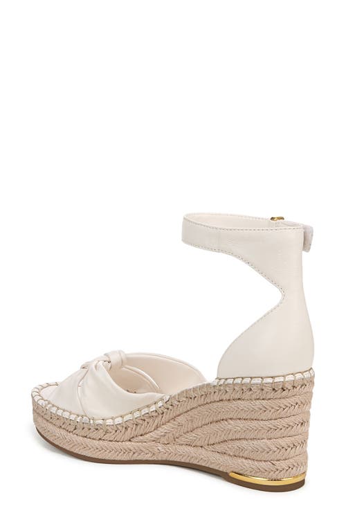 Franco Sarto Clementine Ankle Strap Platform Wedge Sandal In White