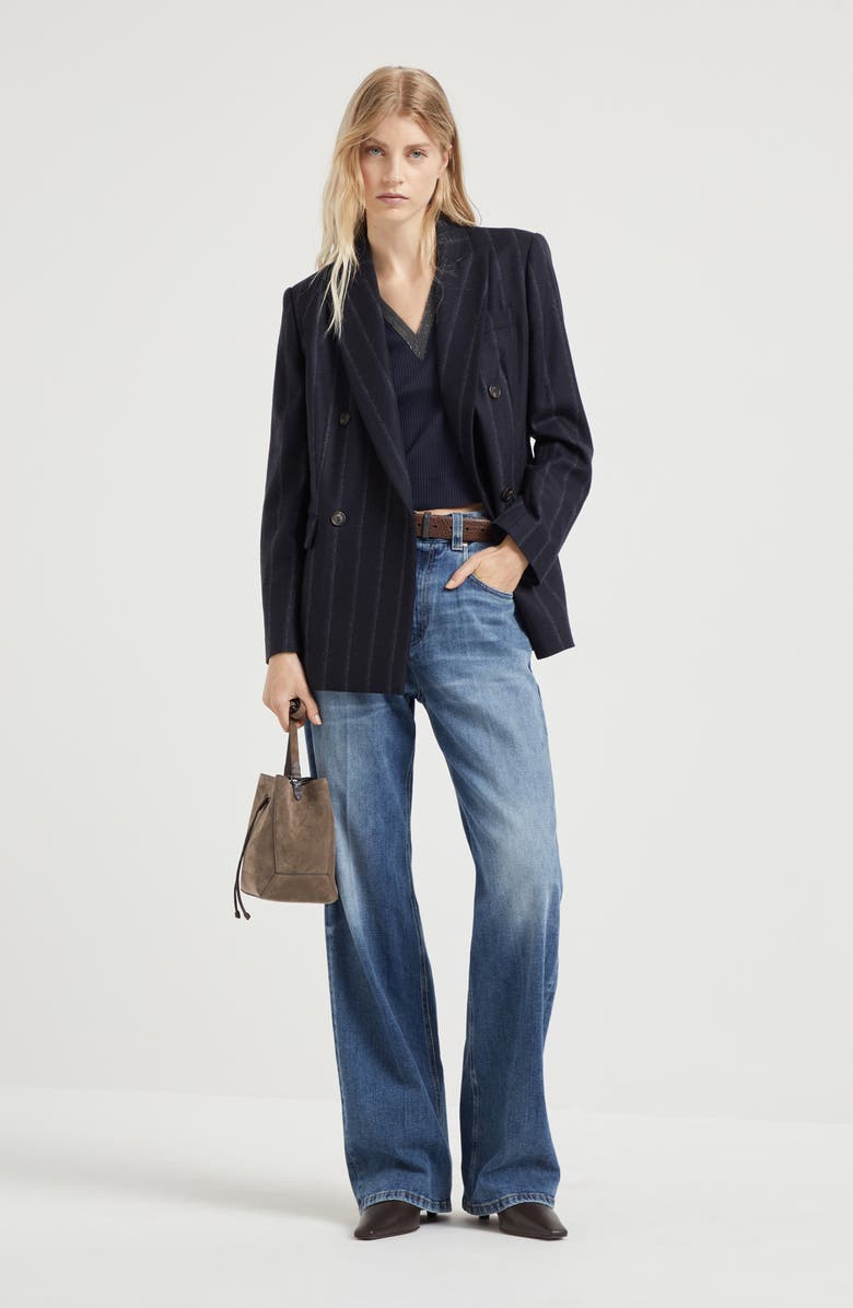 Brunello Cucinelli Jersey Crop top, Alternate, color, 