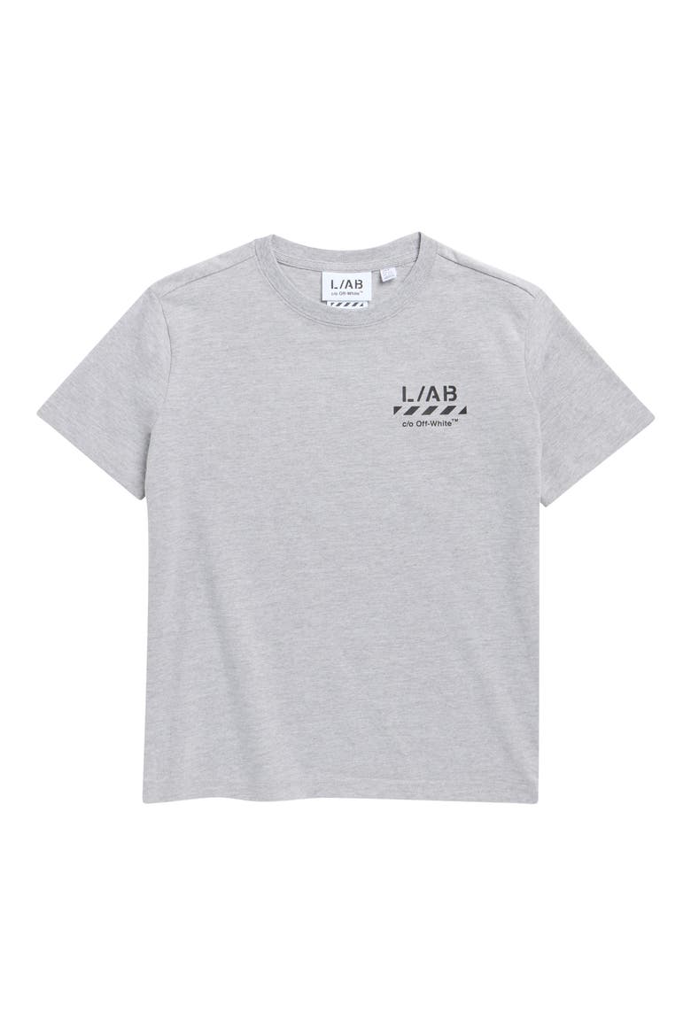 Kids' Diagonal Logo T-Shirt, Main, color, HEATHER GREY