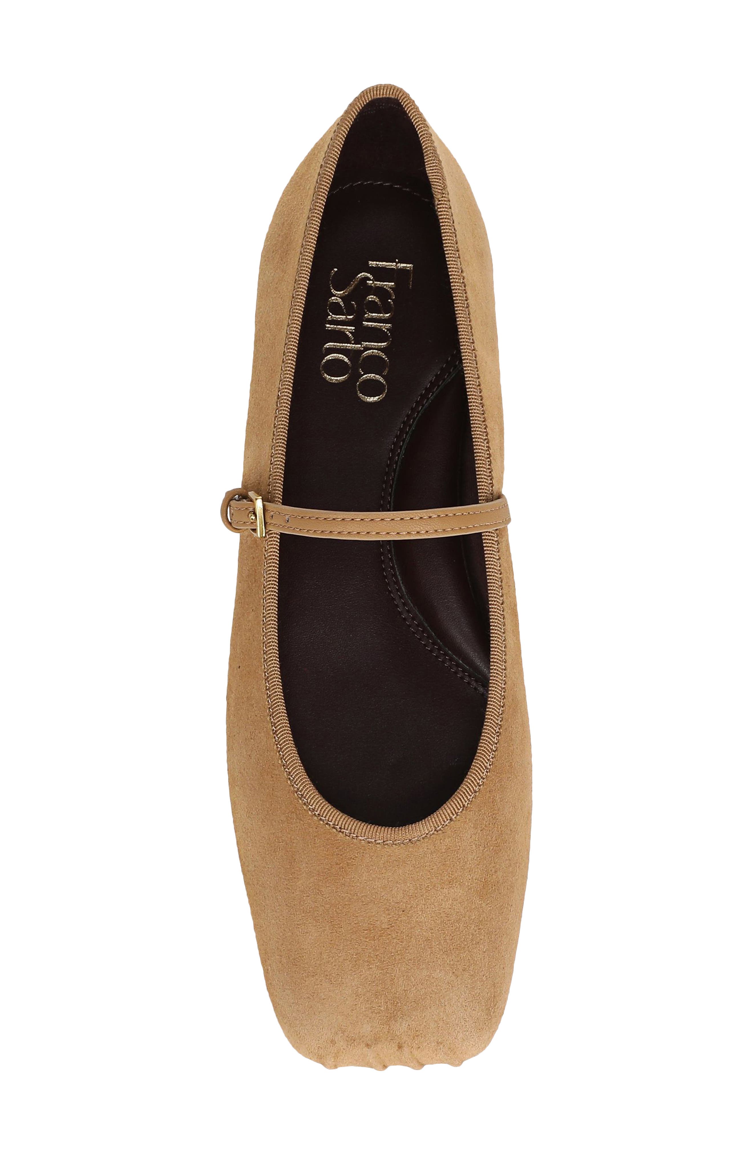 Oriel Ballet Flat, Alternate, color, BROWN LEATHER