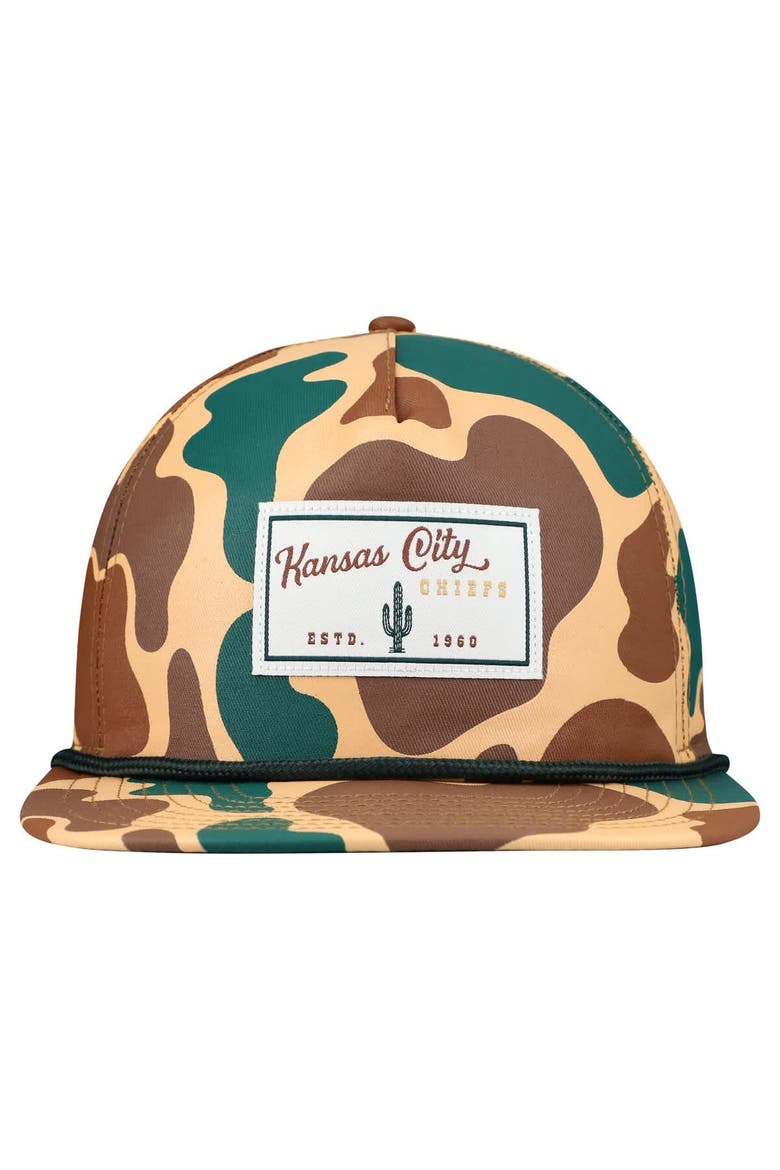 Men's New Era  Camo Kansas City Chiefs Duck Rope 19TWENTY Snapback Hat, Alternate, color, Camo