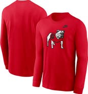 Nike Men's Nike Red Georgia Bulldogs Legacy Primary Logo Long Sleeve T-Shirt