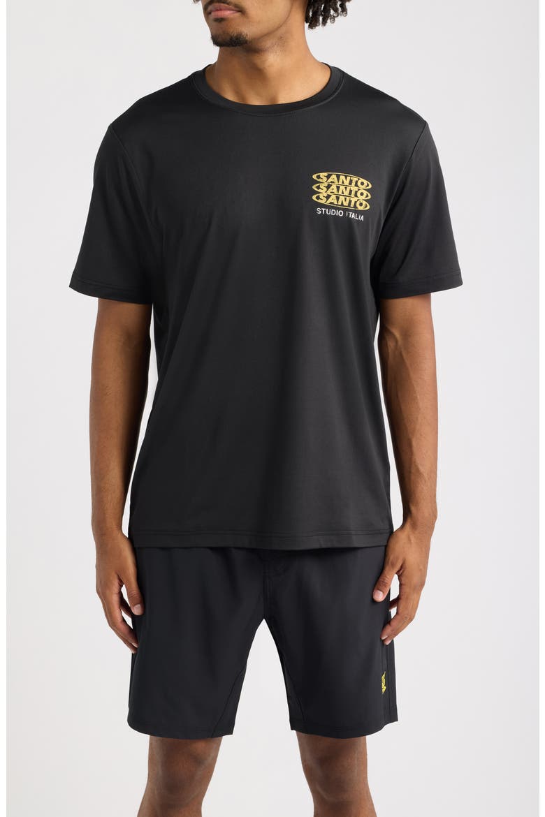 Line Up Performance Graphic T-Shirt, Main, color, BLACK