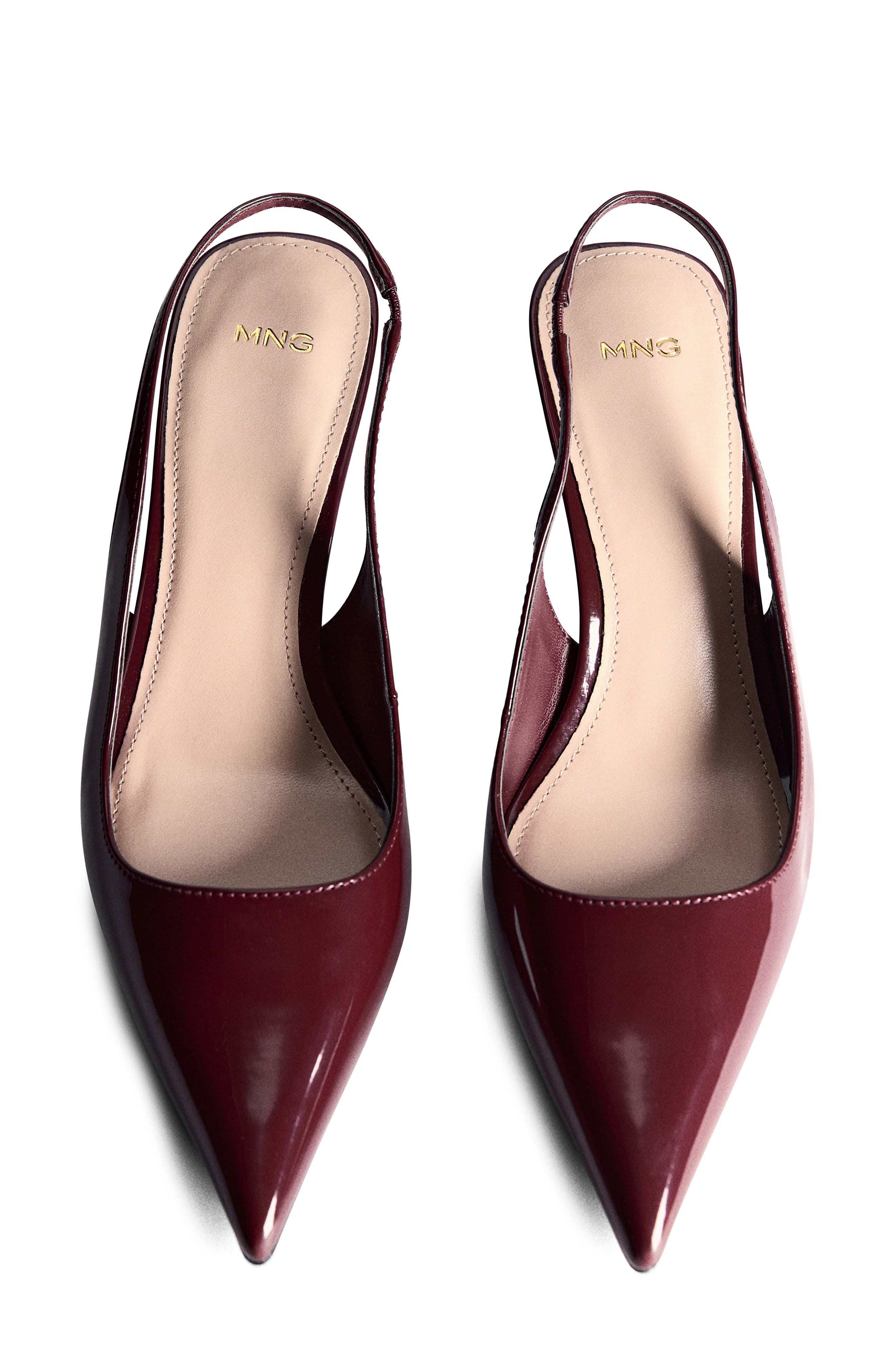 MANGO Pointed Toe Slingback Pump, Alternate, color, 