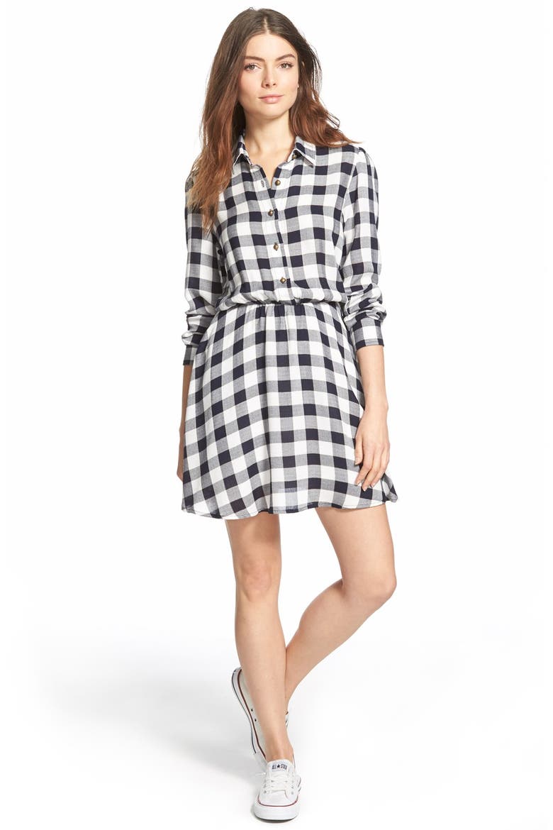 Shirtdress, Main, color, NAVY/ WHITE